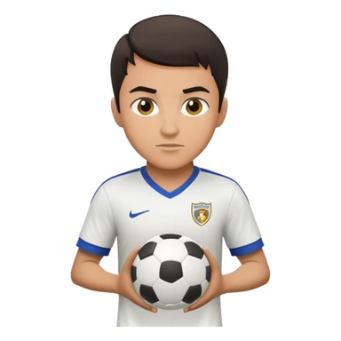 Soccer player with defense pose, short dark hair sticker
