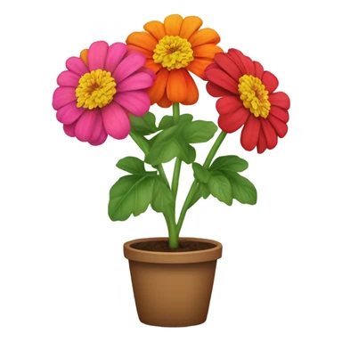 Zinnias plant  sticker