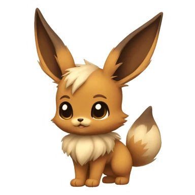 Chibi Eevee full body sticker