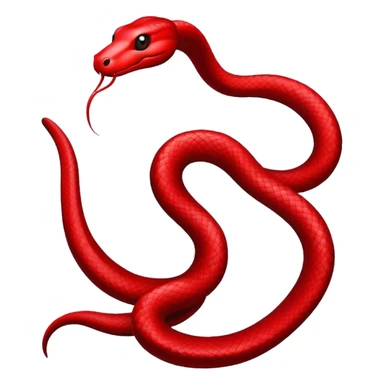 a snake but red sticker