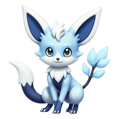Shiny snowy pastel Nebulae Noibat-Meowstic-Umbreon-Fakémon-hybrid-creature (full body)  sticker