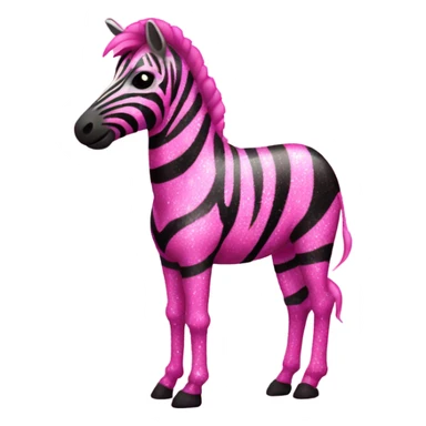 Pink sparkly zebra  sticker