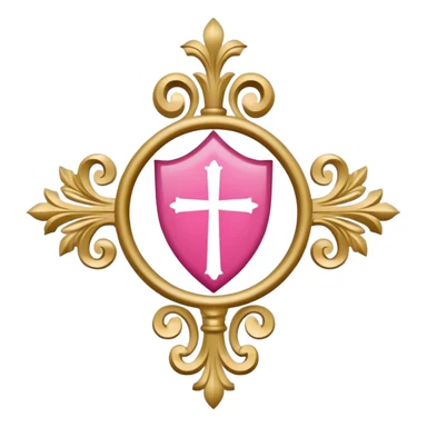 ave maria's emblem with a touch of pink sticker