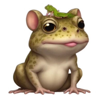 Toad kissing rat sticker