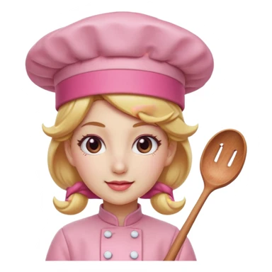 Pink chef hat princess peach sticker