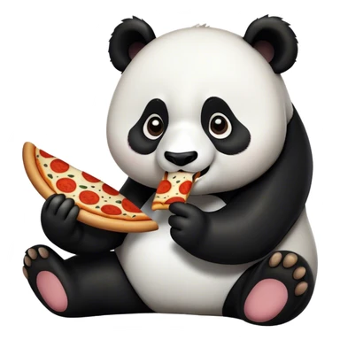  Panda eating pizza  sticker
