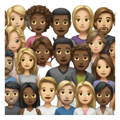group of people standing sticker