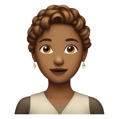 brown-haired girl with earrings sticker