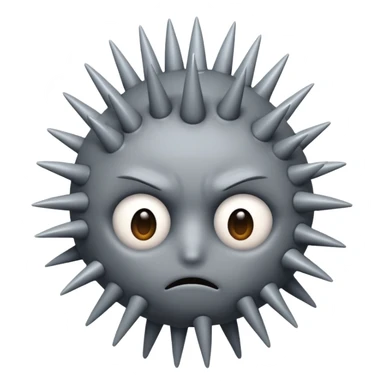  sad virus with many spike sticker