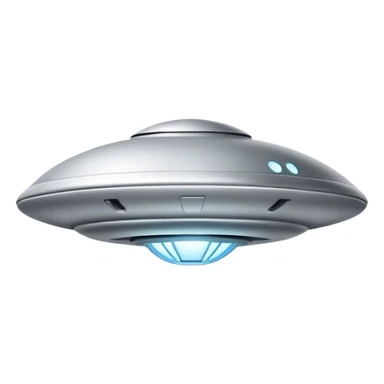 sliver color Ufo minimal design sticker