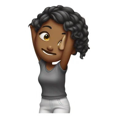 Girl dabbing sticker