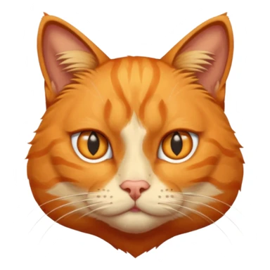 orange cat missing his right eye sticker