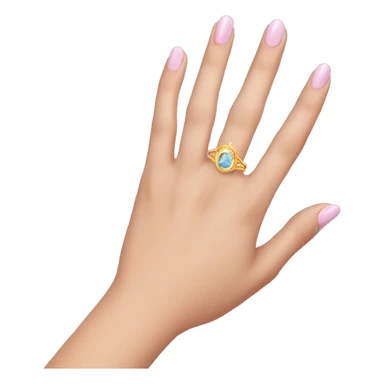 woman's hand with a magical ring in the ring finguer sticker