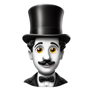Charlie chaplin mit Stock sticker