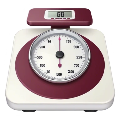 body weight scale Burgundy sticker