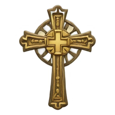 coptic cross clear sticker