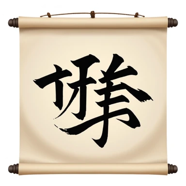 Japanese calligraphy scroll sticker