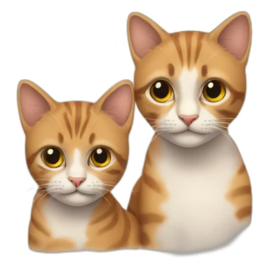 Kat met jongen sticker