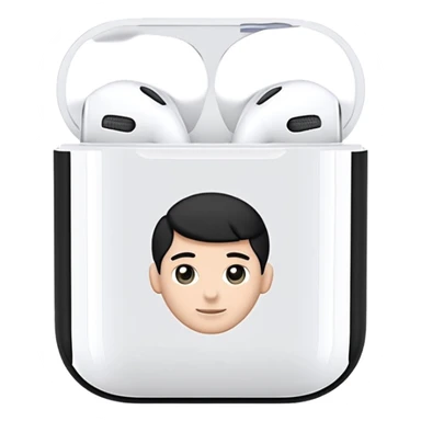 Gözleri kapalı, beyaz tenli ve dalgalı-kıvırcıkı siyah saçlı saç boyu orta omuzlarının biraz aşağısında bir kadın avatar, airpod kulaklıkları takılı müzik dinliyor ve kitap okuyor sticker