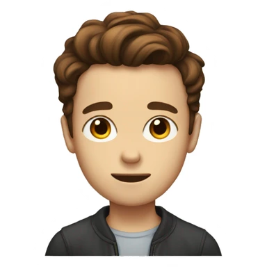 skinny boy with brown hair and a big forehead sticker