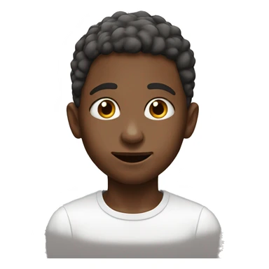 boy with powdered sugar under nose sticker