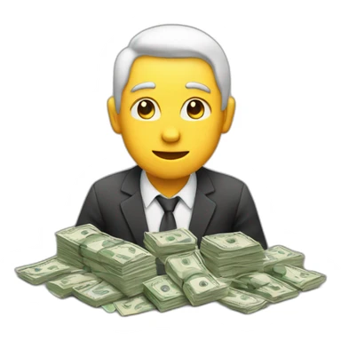 Back man seeiing money sticker