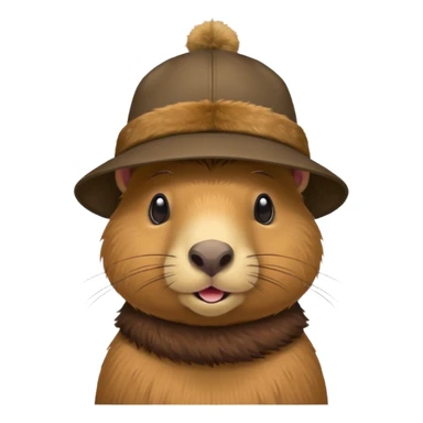Capybara with a cool hat  sticker