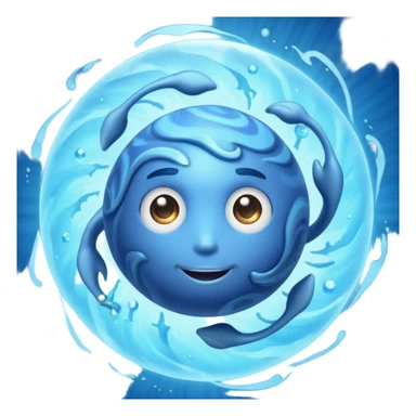 Planet Neptune with clock hands inside of it sticker