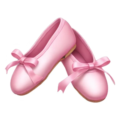 pink ballet shoes with tiny bows sticker