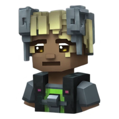 minecraft in cyberpunk style sticker