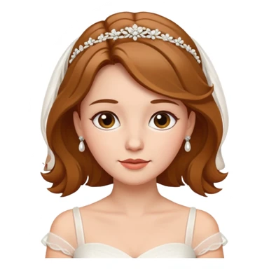 White tanned skin bride with hazel hair with a chin on her face sticker