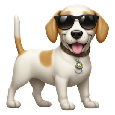 Dog with sunglasses and thumbs up  sticker