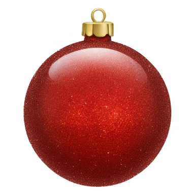 Red glitter Christmas bauble sticker