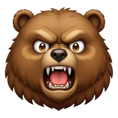 angry bear sticker
