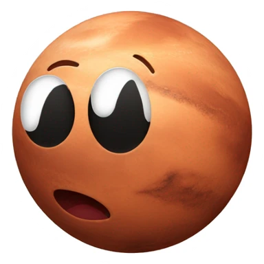 Red planet with white play button sticker