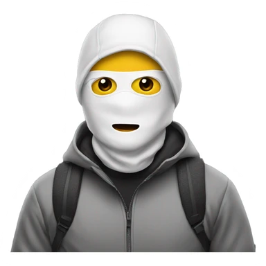 Man with a ski mask on sticker