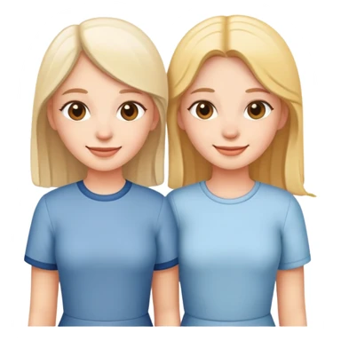 two sisters standing together smiling sticker