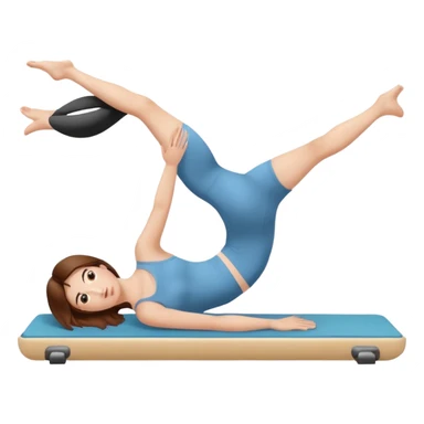 Pilates teaser, girl brown hair sticker