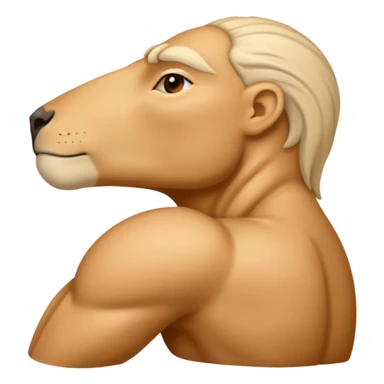 Create a shoulder emoji with all 3 delts visible. Side shoulder view. Arms down and show only shoulder part sticker