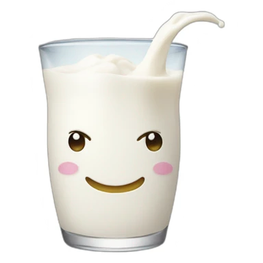 Milk with smiley face sticker
