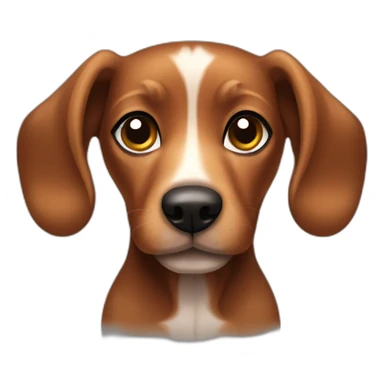 puppy teckel with long dark hair sticker