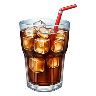 Coca kola with ice cubes sticker