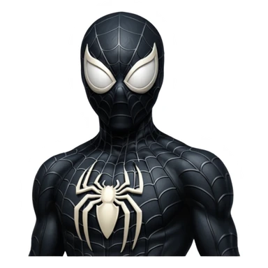 spiderman in a venom suite sticker