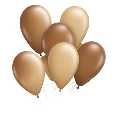 brown beige balloons sticker