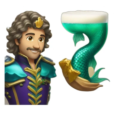 Prince Beer and mermaid sticker