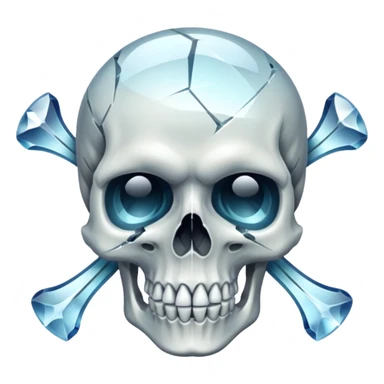 make the bow be holding the skull together make the skull see threw crystal sticker
