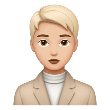 simple mysterious character with stylish minimalist fashion sticker