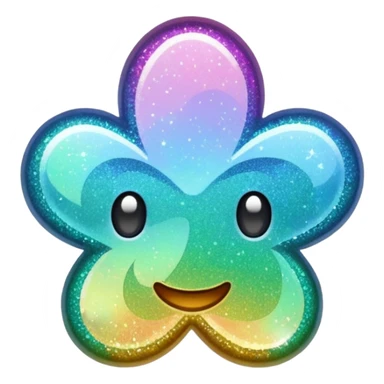 Glitter lucky sticker