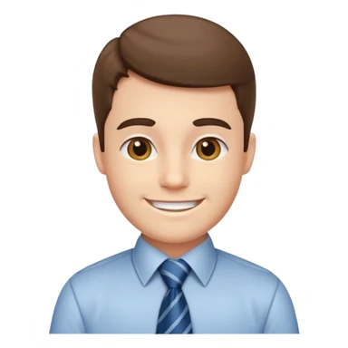 
office worker man, wearing tie sticker