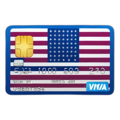 credit card with us flag sticker